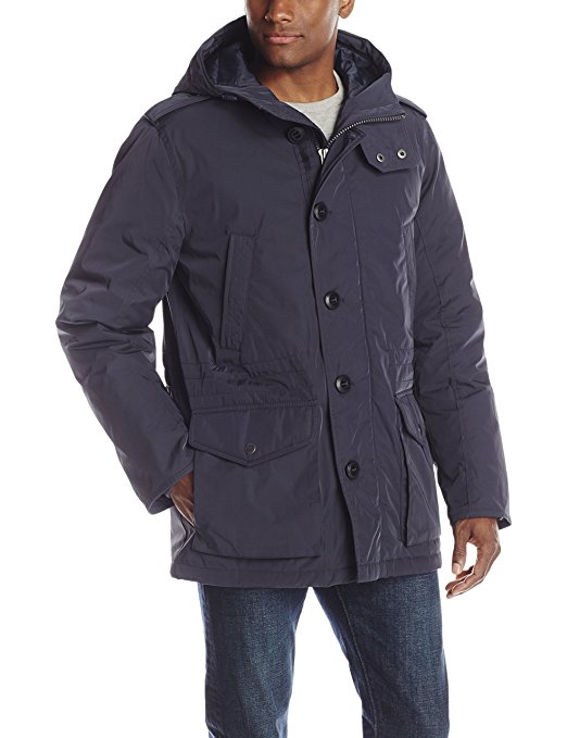 Tommy Hilfiger Men's Poly Twill Full-Length Hooded Parka