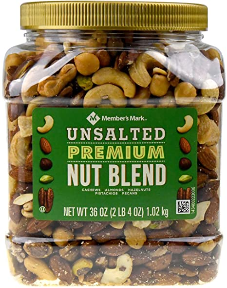 Members Mark Unsalted Premium Nut Blend, 36 oz