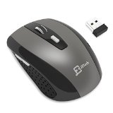 Wireless Mouse JETech M0770 24Ghz Wireless Mobile Optcal Mouse with 6 Buttons 3 DPI Levels USB Wireless Receiver Black