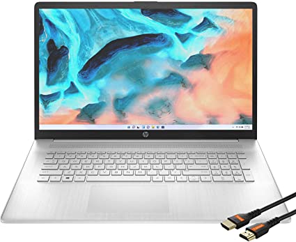 HP Laptops 17 inch Windows 11 | AMD Ryzen 5 5500U 6Core | FHD 1920x1080 IPS Display Narrow Bezel | Numeric Keyboard | Wireless-AC | Webcam | USB Type-C | HDMI Cable (16GB RAM | 512GB PCIe SSD)