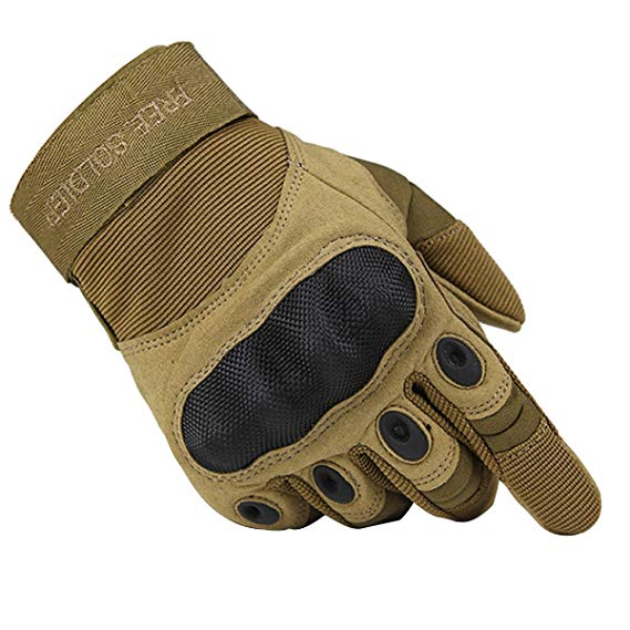 FREE SOLDIER Tactical Gloves for Men Military Hard Knuckle Full Finger Gloves Armor Gloves