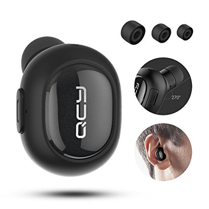 Wireless Bluetooth Earphone,Evershop Invisible Mini Bluetooth Headset Earbuds Headphones with Mic Hands-Free for iPhone 7/6s/6s Plus,iPad Pro,Galaxy Note 5,S7/S7 Edge Android Smart Phone (Black)