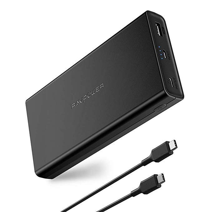 RAVPower USB C Power Bank 45W PD 3.0 Portable Charger 20100mAh External Battery Pack with USB-C Input and Type-C Output for MacBook, Nintendo Switch, Laptops and More Mobile Phones