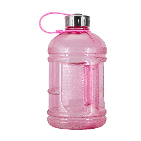 1/2 Gallon (64 oz.) BPA FREE Plastic Water Bottle w/ 48mm Steel Cap