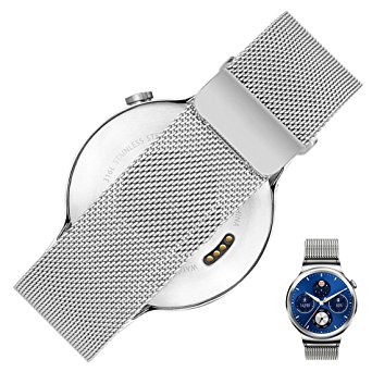 Huawei Watch Band Strap - Rerii 18mm Width, Magnetic Closure, Milanese Loop, Mesh Stainless Steel Watch Strap, Band for Huawei Watch 2015, Huawei Fit Watch