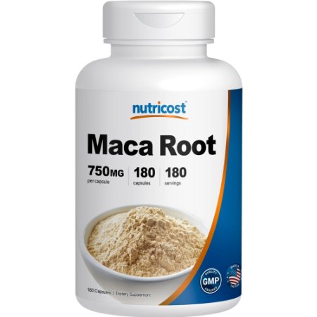 Nutricost Maca Root 750mg 180 Capsules 180 Servings