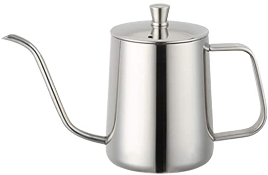 Restpresso 12 oz Stainless Steel Pour Over/Gooseneck Kettle - 7" x 3 1/4" x 4" - 1 count box - Restaurantware