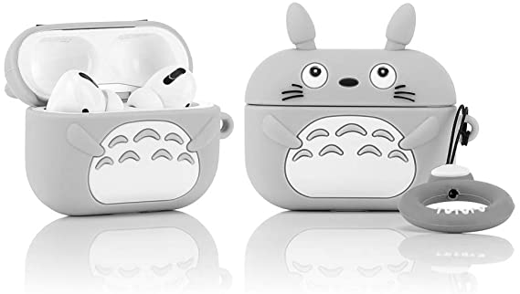 ZAHIUS Airpods Pro Silicone Case Funny Cute Cover Compatible for Apple Airpods Pro[3D Cartoon Pattern][Designed for Kids Girl and Boys][Totoro]