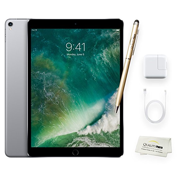 Apple iPad Pro 10.5 Inch Wi-Fi 64GB Space Gray   Quality Photo Accessories (Latest Apple Tablet) 2017 Model.