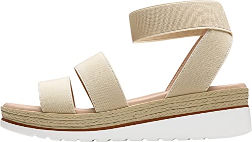 Jeossy Women's Wedge Sandals 18 Comfort Platform Sandals Soft Stretch Textile Upper Summer Shoes