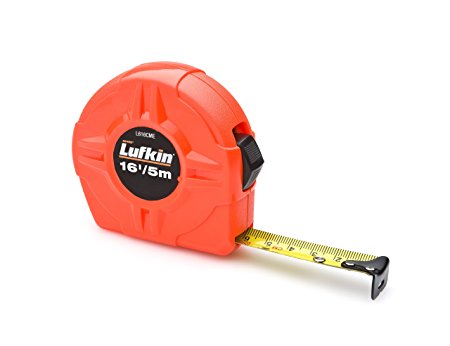 Lufkin L616CME 3/4-Inch/19mm x 16-Foot/5m Hi-Viz Orange Power Return Value Tape