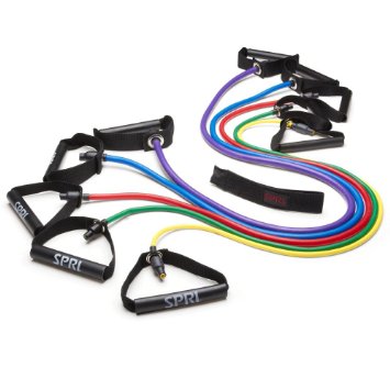 SPRI Xertube Resistance Band Exercise Cords with Door Attachment Sold Individually