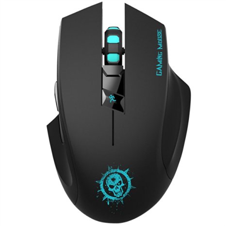 ShiRui L10 Wireless Gaming Mouse Silent Click with 6 Buttons 3 Adjustable DPI for PC, Laptop and Mac