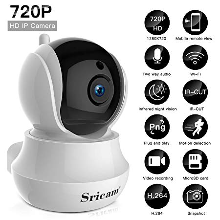 Wireless IP Camera OCDAY 720P HD Wifi Home Indoor Security Baby Monitor IR Infrared Night Vision Smart Camera,Surveillance Pet/Elder/Nanny Monitor with 2 Way Audio Motion Detection Email Alarm & Notification