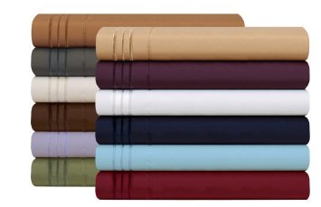 HC Collection 1500 Thread Count Egyptian Quality 2pc Set of Pillow Cases, Silky Soft & Wrinkle Free (ALL COLORS/SIZES)-Full Size (Standard), Camel