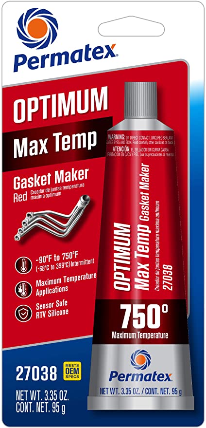 Permatex 27038 Optimum Red High Temperature Gasket Maker 3.35 oz