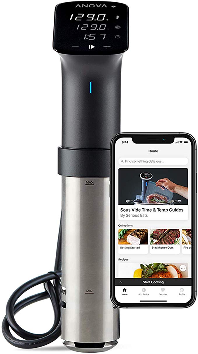 Anova Culinary | Sous Vide Precision Cooker Pro (WiFi) | 1200 Watts | All Metal | Anova App Included