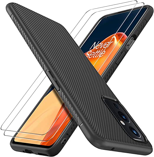 iBetter for Oneplus 9 Case, Scratch Resistant & Anti Slip Enhance Gripping Soft TPU Case Compatible with Oneplus 9 5G/4G(Black)