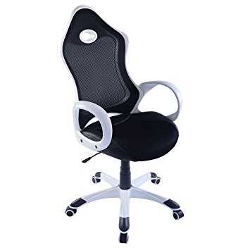 Giantex Ergonomic Mesh High Back Executive Modern Computer Desk Task Office Chair (White)