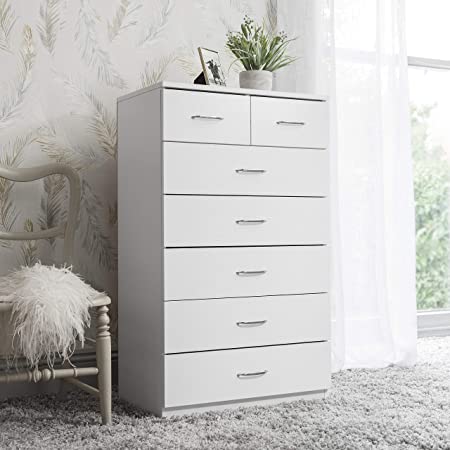 Laura James Chest of Drawers (White, 7 Drawer)