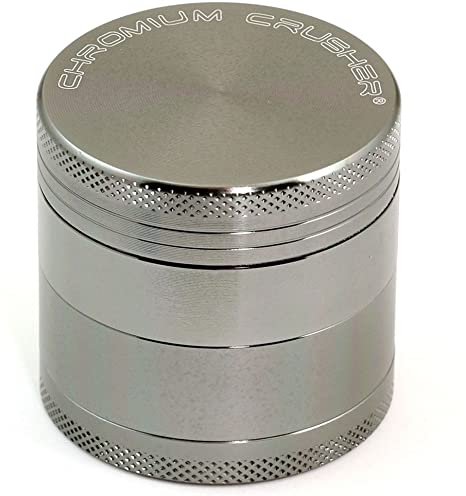 Chromium Crusher 1.6 Inch 4 Piece Spice Herb Grinder - Pick Your Color (Gun Metal)