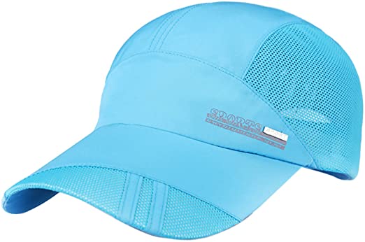 Panegy Unisex Mesh Brim Tennis Cap Outside Sunscreen Quick Dry Adjustable Baseball Hat