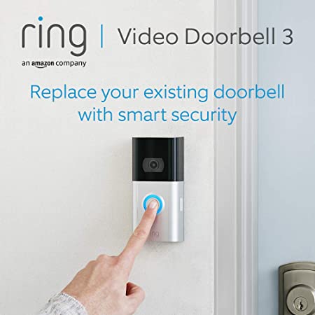 Ring Video Doorbell 3 by Amazon | HD video, improved motion detection, and easy installation | With 30-day free trial of Ring Protect Plan