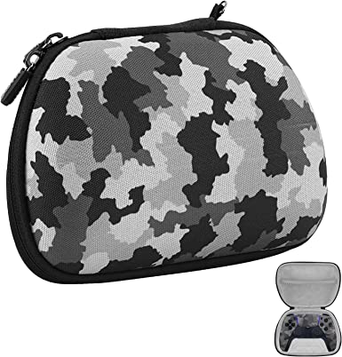 Geekria Gaming Controller Case Compatible with PS5 DualSense Wireless Controller, PlayStation 5 Controller Travel Cases, Gaming Accessories Protective Cover Storage Carrying Bag (Camouflage)