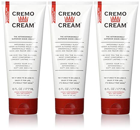 Cremo Cream The Astonishingly Superior Shave Cream, 6 Fluid Ounce (3 Pack)