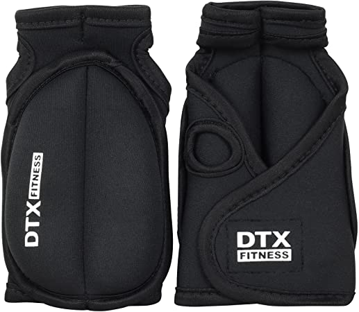 DTX Fitness Black Weighted Training Gloves - Choice Of Weights