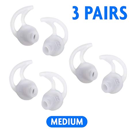 MMOBIEL Silicone Earbuds Eartips Compatible with Bose MIE2 IE2 with Extra Noise Isolation Layer 3 Pairs Size: M 28mm