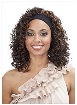 BOBBI BOSS SYNTHETIC FULL WIG W/ HEADBAND - M905C BADU-CURL (1B OFF BLACK)