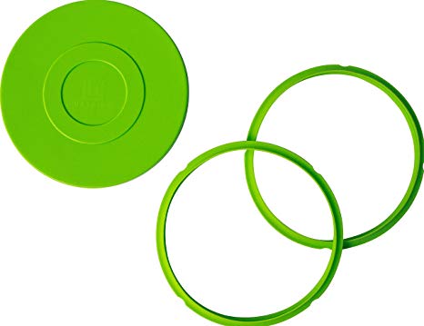 3-Pack Compatible Instant Pot Sealing Rings 8 Quart and Instant Pot Silicone Lid Cover [3qt 6qt avail], Instapot Accessory Airtight Lid and Rings for Instant Pot Accessories (2 Rings, 1 Lid)