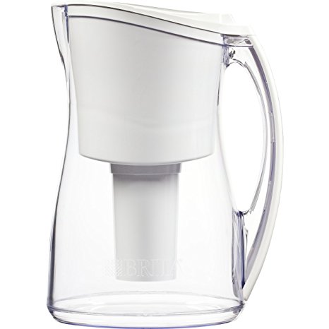 Brita Marina Water Filter Pitcher, White, 8 Cup