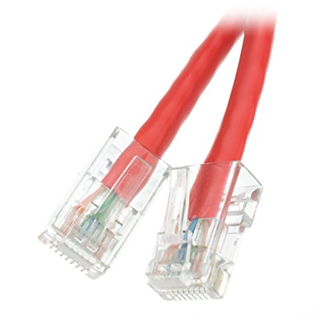 C&E CAT5E 350MHz 7-Feet UTP Bootless Cable, Red (CNE69364)