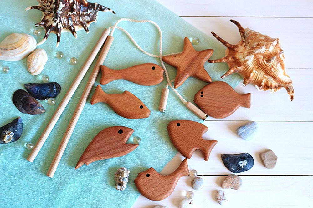 Developing Toy"Fishing", Wooden game set