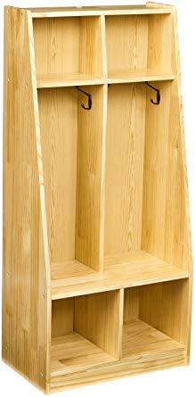 AmazonBasics Coat Locker, 2-Section with Bench