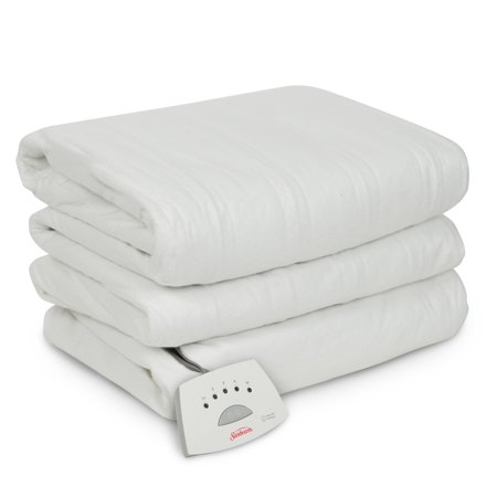 Sunbeam White Heated Mattress Pad, Twin