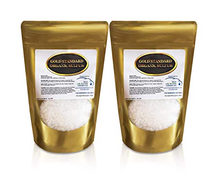 Gold Standard Organic Sulfur Crystals 2lb - 99.9% Pure MSM - Largest Granular Flakes Available! 3rd Party Tested **Same Day Priority Shipping**