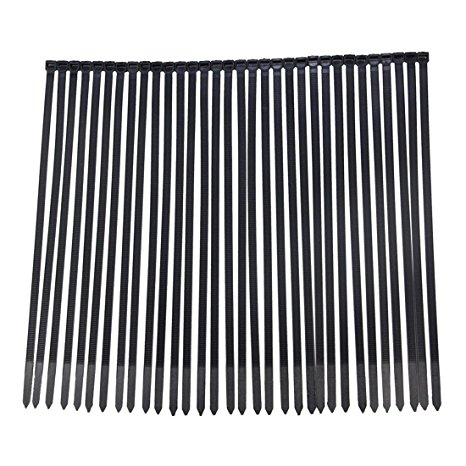 Wide Large 120LBS Tensile 12 Inch Heavy Duty Black Industrial Durable Cable Ties 50 Pack
