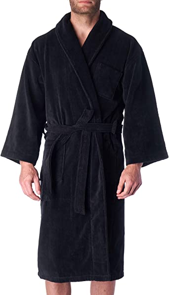 alpine swiss Aiden Mens Cotton Terry Cloth Bathrobe Shawl Collar Velour Spa Robe