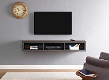 Martin Furniture IMSE360S Floating TV Console, 60", Skyline Walnut