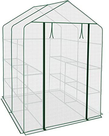 Strong Camel Indoor Outdoor Mini Walk-in Greenhouse Portable Plant Gardening Greenhouse (56"X56"X76.7")