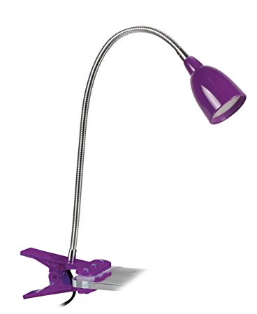 Newhouse Lighting 3W Energy-Efficient LED Clamp Lamp Light, Purple