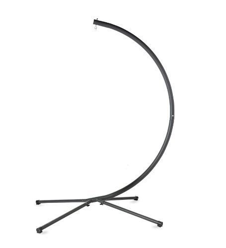 Hanging Chair Crescent Stand, Steel - Black -94"H x 50" diam.