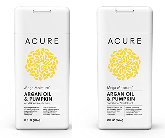 Acure Mega Moisture Conditioner - Argan Oil & Pumpkin, 12 Fluid Ounces PACK/2