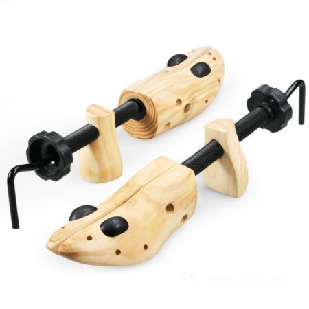 Two Way Professional Wooden Shoes Stretcher For Men or Women Shoes (One Pair Large Size 9-13)