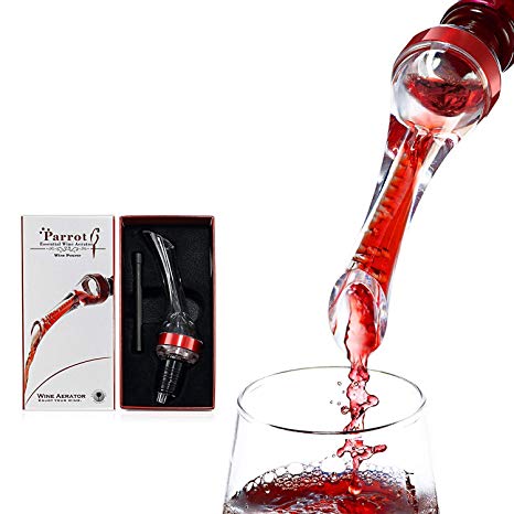 Baen Sendi Wine Aerator Pourer - Aerating Wine Pourer - Premium Wine Decanter (Red(parrot))