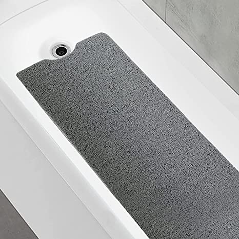 Loofah Mats for Shower, Non Slip | Anti Mold | Quick Drying | Soft on Your Feet | Soft Textured Shower Mat Bath Mat Bathtub Mat Massage Mat Loofah Mat for Bathroom,Shower Tub or Wet Areas (Gray, 40*100CM)