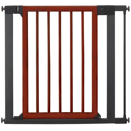 Munchkin Wood and Steel Designer Gate Dark WoodSilver